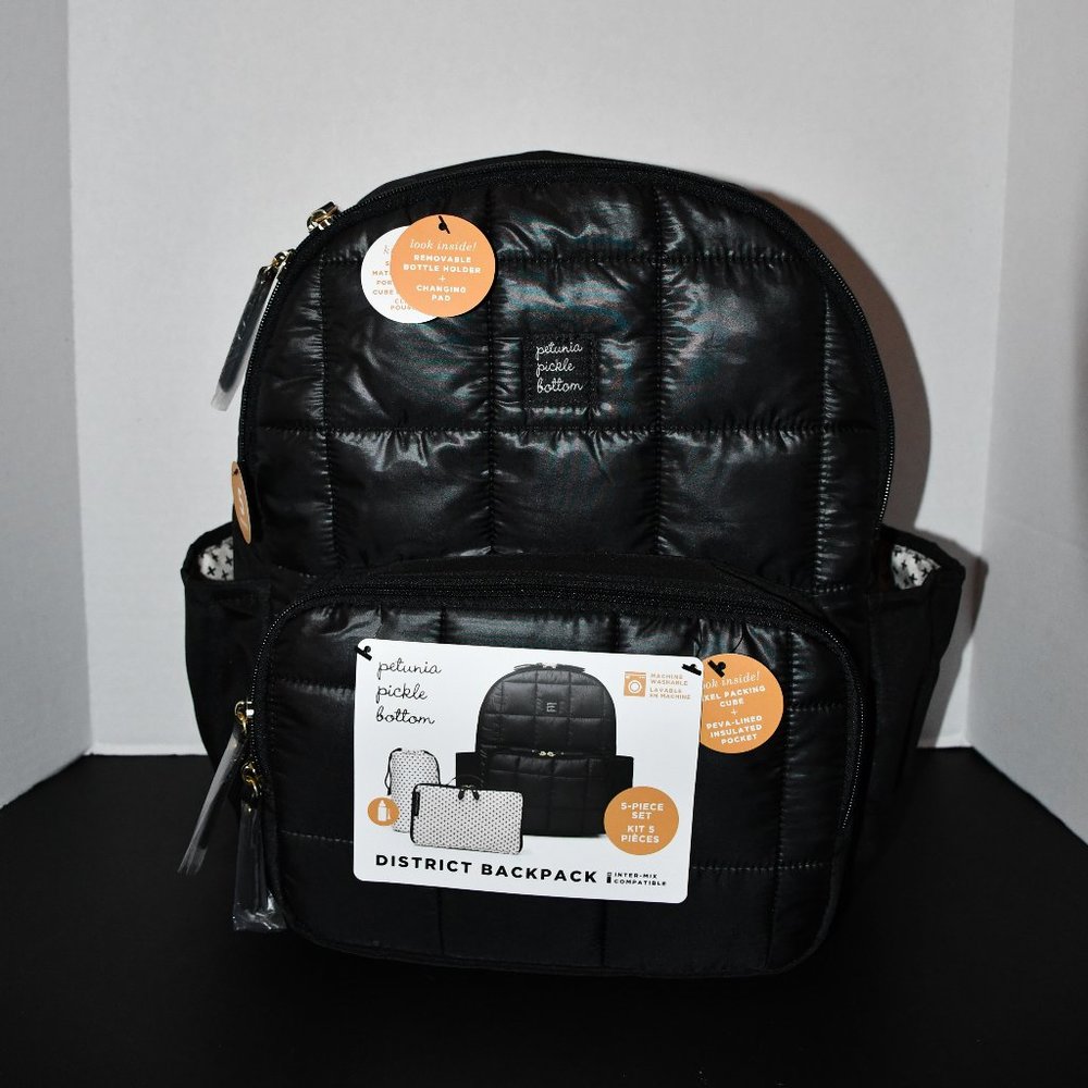 Petunia Pickle Bottom Backpack Diaper Bag in Black
